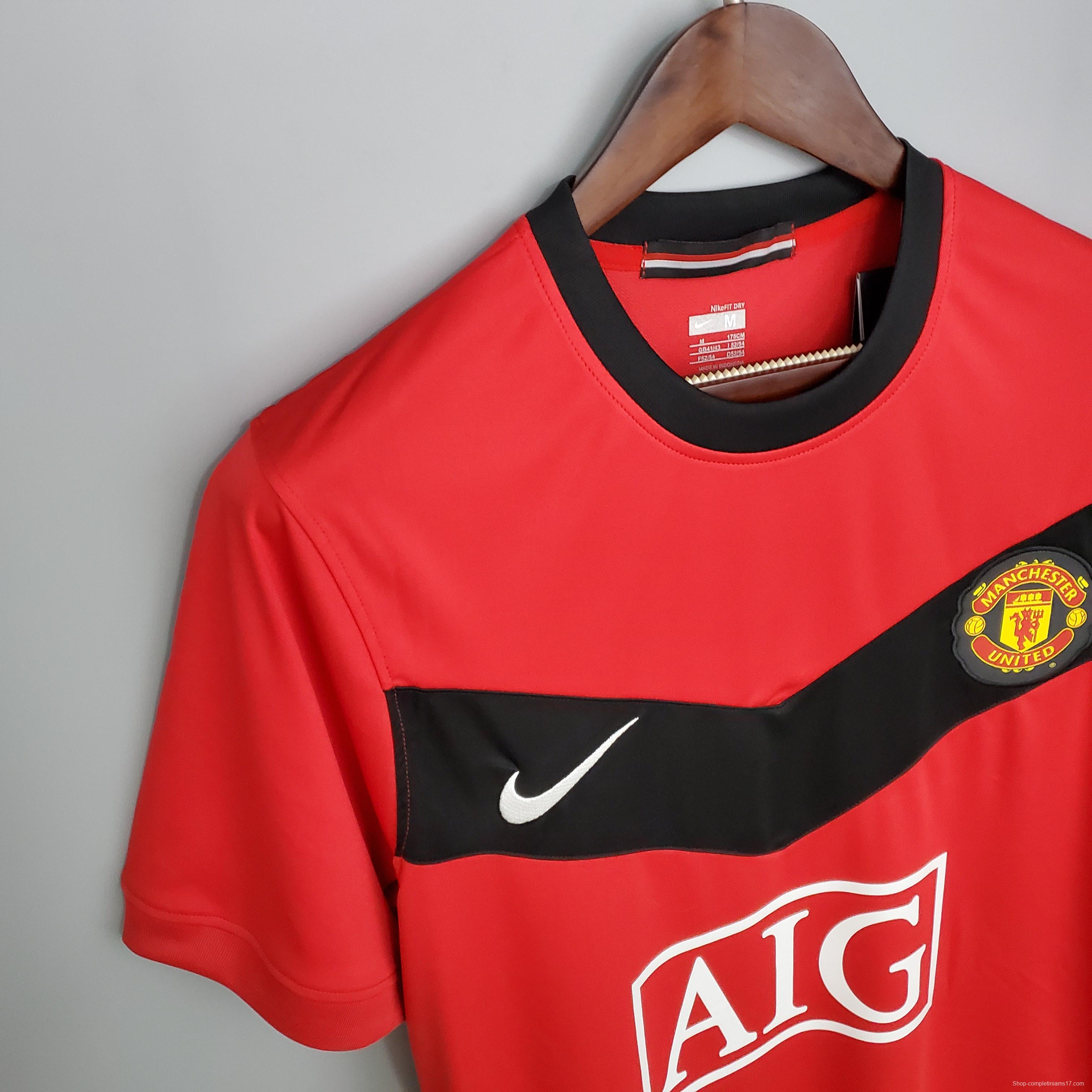 Retro 09/10 Manchester United home Soccer Jersey