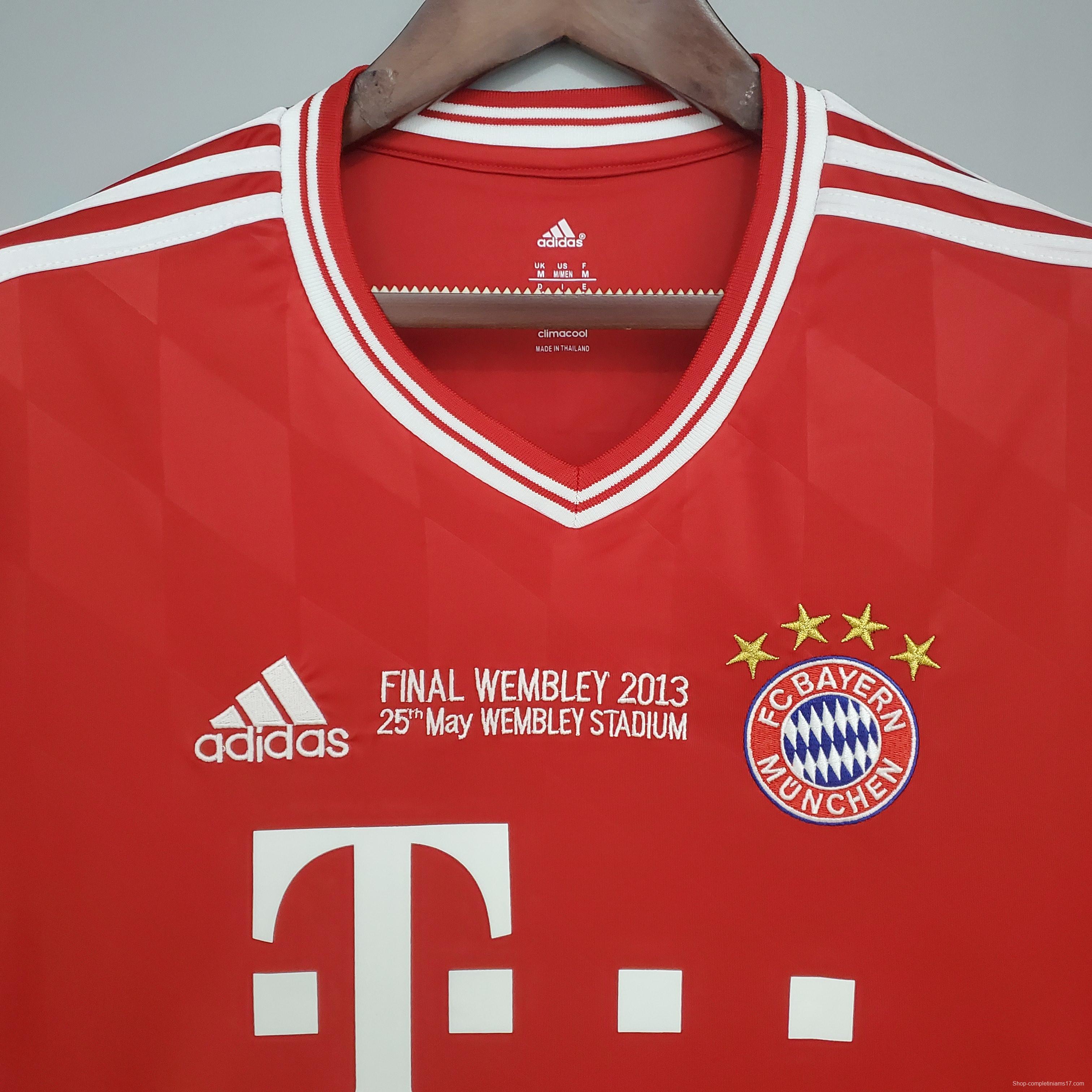 Retro long sleeve Bayern Munich 12/13 Champions League home Soccer Jersey