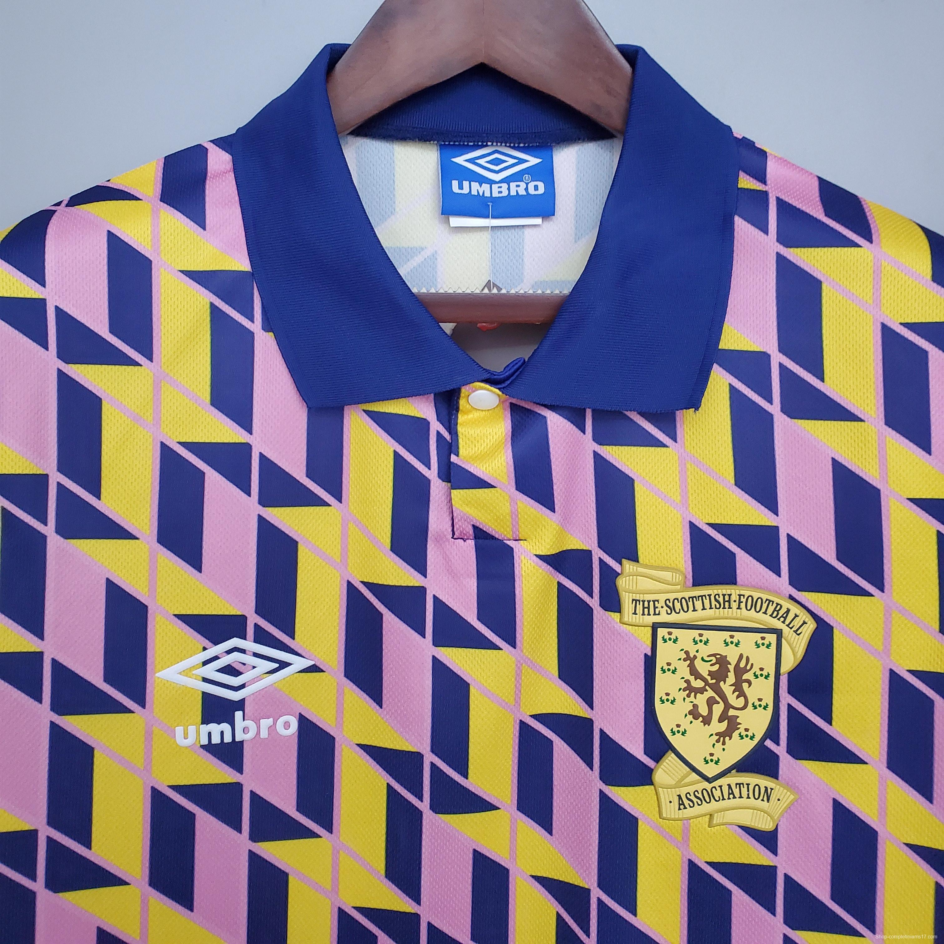 Retro Scotland 1988/89 third away Soccer Jersey