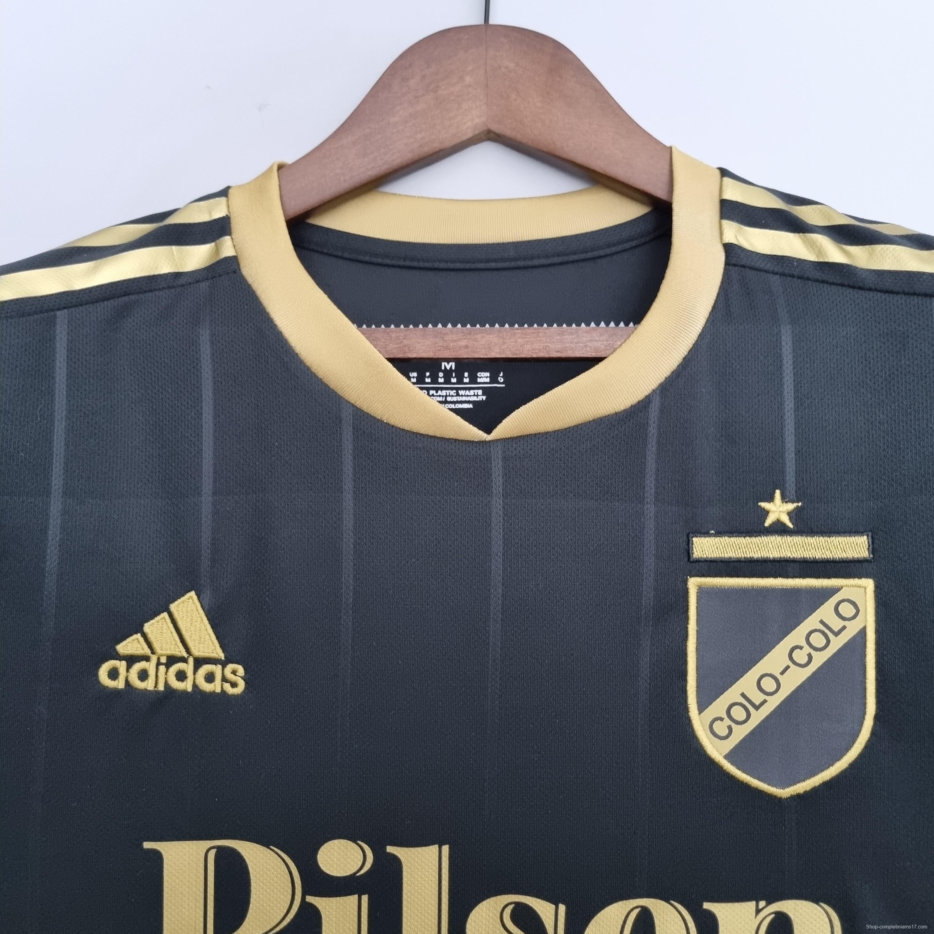 22/23 Colo Colo Commemorative Edition Black Gold Soccer Jersey