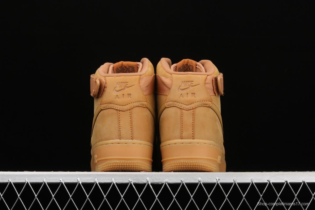 NIKE Air Force 1 High'07 2019 new wheat color high upper shoes CJ9178-200
