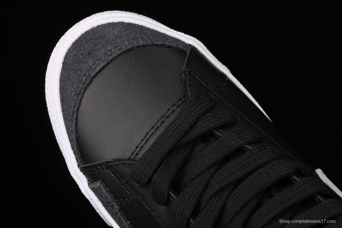 NIKE Blazer Mid'77 SE Chrome Luxe black-and-white gold standard Trail Blazers high-top casual board shoes CZ4627-001