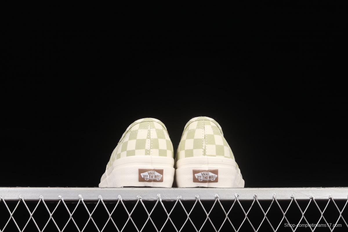 Vans Authentic Anaheim series classic green and white checkered low-top casual board shoes VN0A5HZS9F0