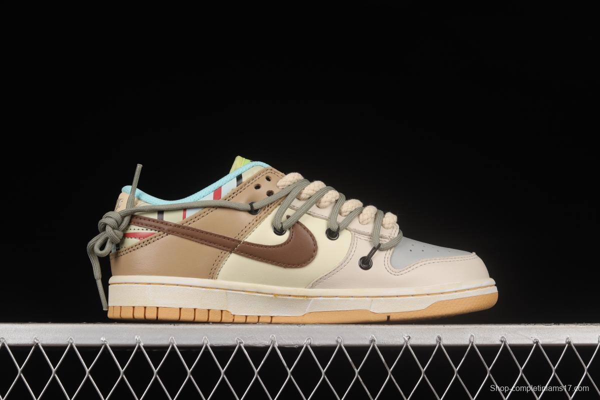 NIKE DUNK Low SE Free .99 Cashew Flower SB Buckle Shredded Backboard Fashion Casual Sneakers DH0952-001