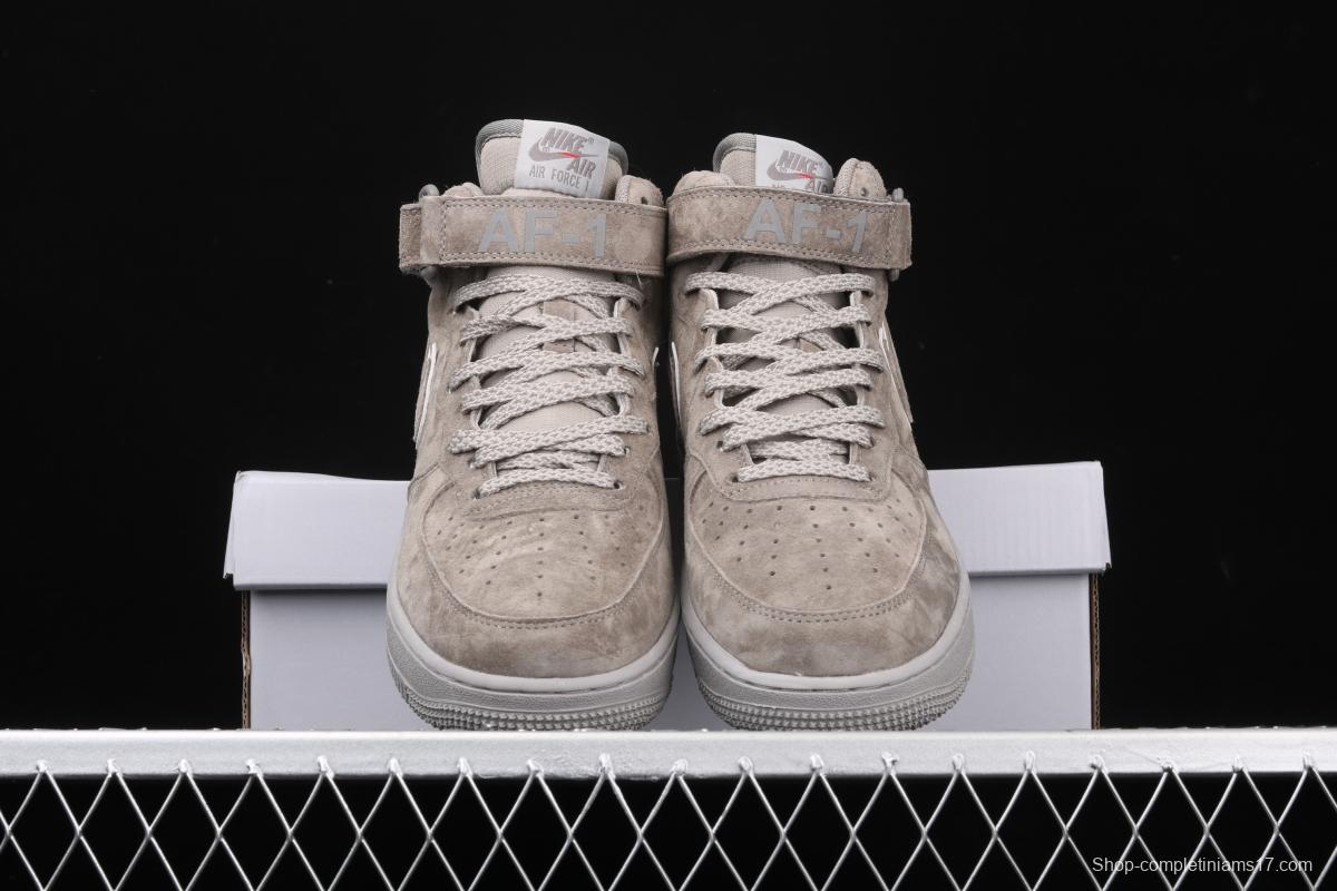 NIKE Air Force 11607 Mid Space Ash 3M reflective casual board shoes AA1118-003