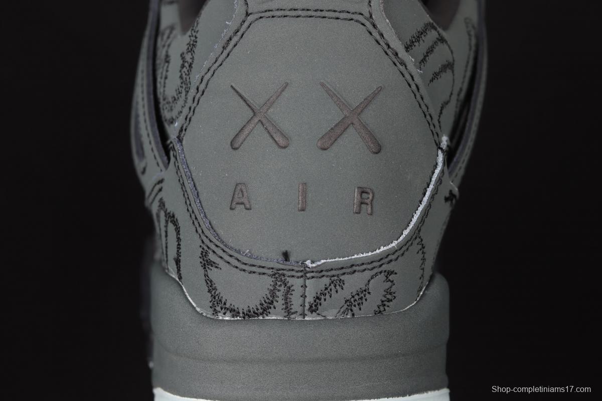 Kaws x Air Jordan 4 Black AJ4 black suede luminous limited edition 930155-001