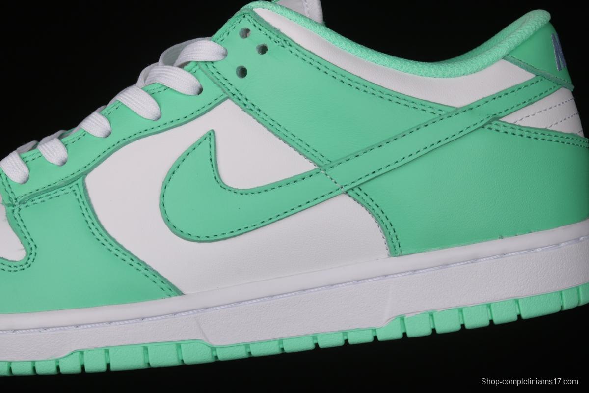 NIKE SB DUNK Low White/Green Glow Tiffany Green White Slam Dunk Series low side leisure sports skateboard shoes DD1503-105