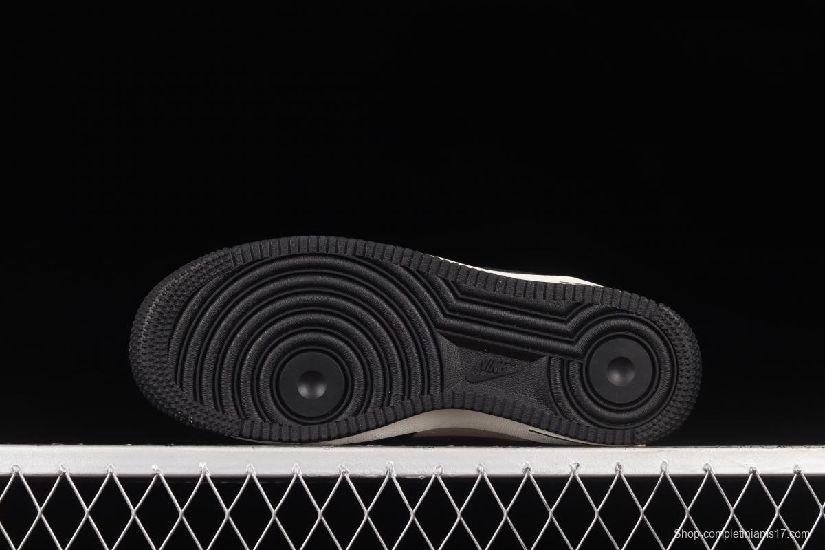 Stussy x NIKE Air Force 1 Low Stussy co-signed black and white reflective star low-top casual board shoes ST2022-618