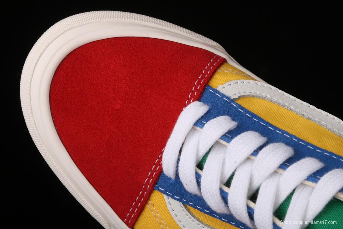 Vans Old Skool 36 limits high-end regional Anaheim color rainbow low-top casual board shoes VN0A54F34SB