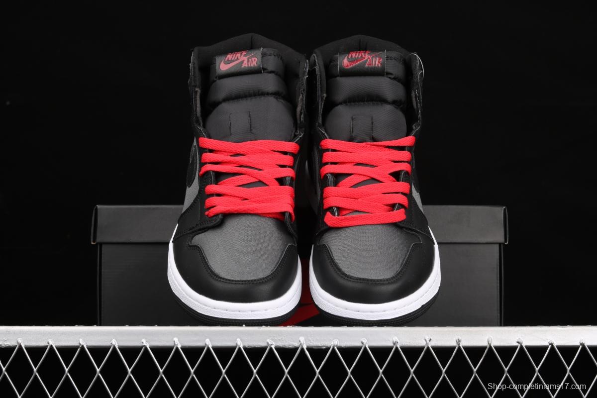 Air Jordan 1 Retro High OG black and red silk high top basketball shoes 555088-060