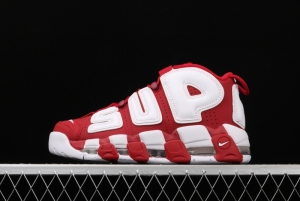 Supreme x NIKE Air More Uptempo co-signed AIR classic high street leisure sports basketball shoes 902290-600