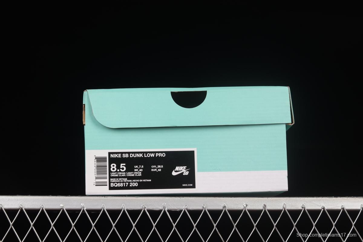 NIKE DUNK Low SB Pro blue and white dunk series low-top casual sports skateboard shoes BQ6817-200