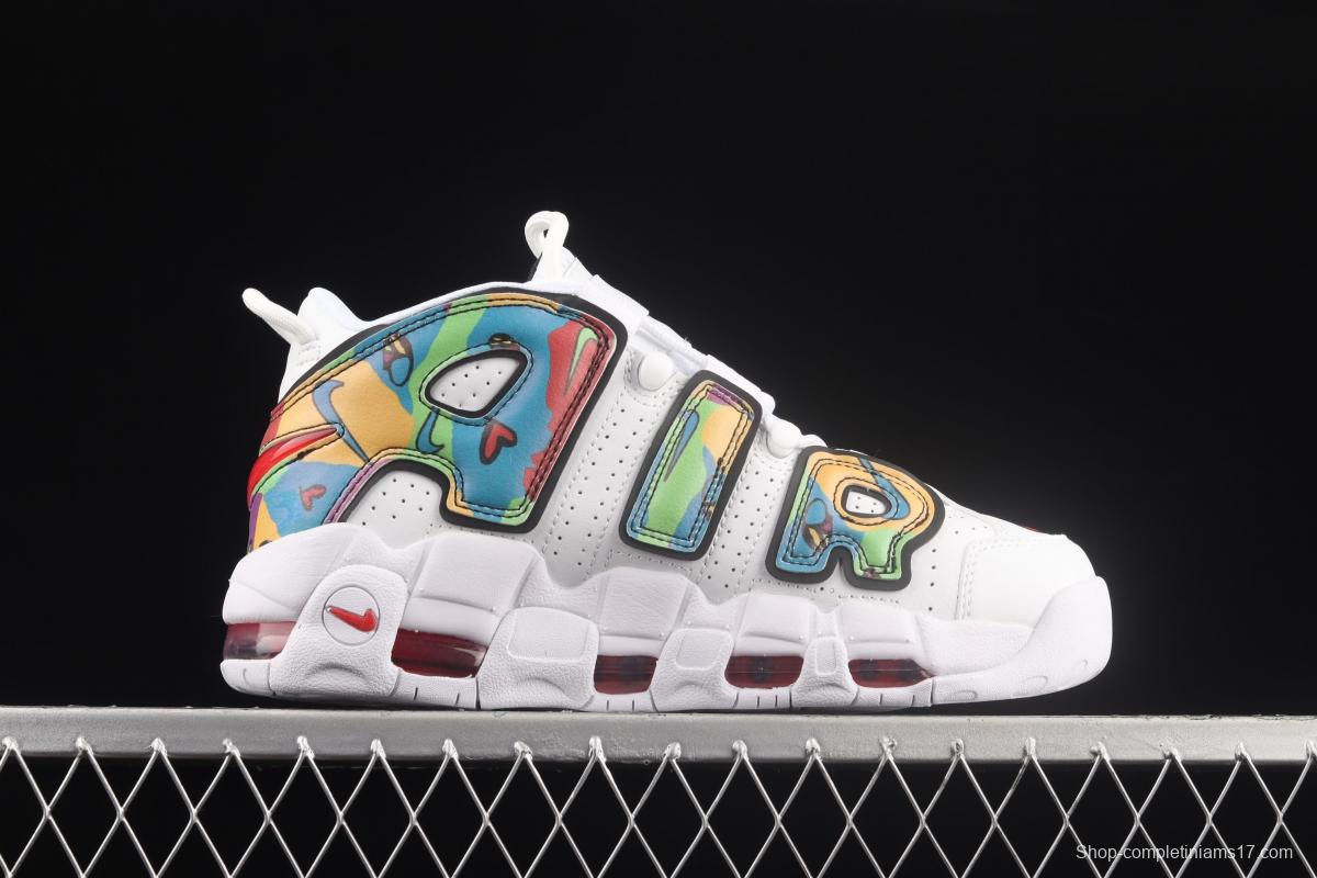 NIKE Air More Uptempo 96 QS Pippen Primary Series Classic High Street Leisure Sports Culture Basketball shoes DM8150-100