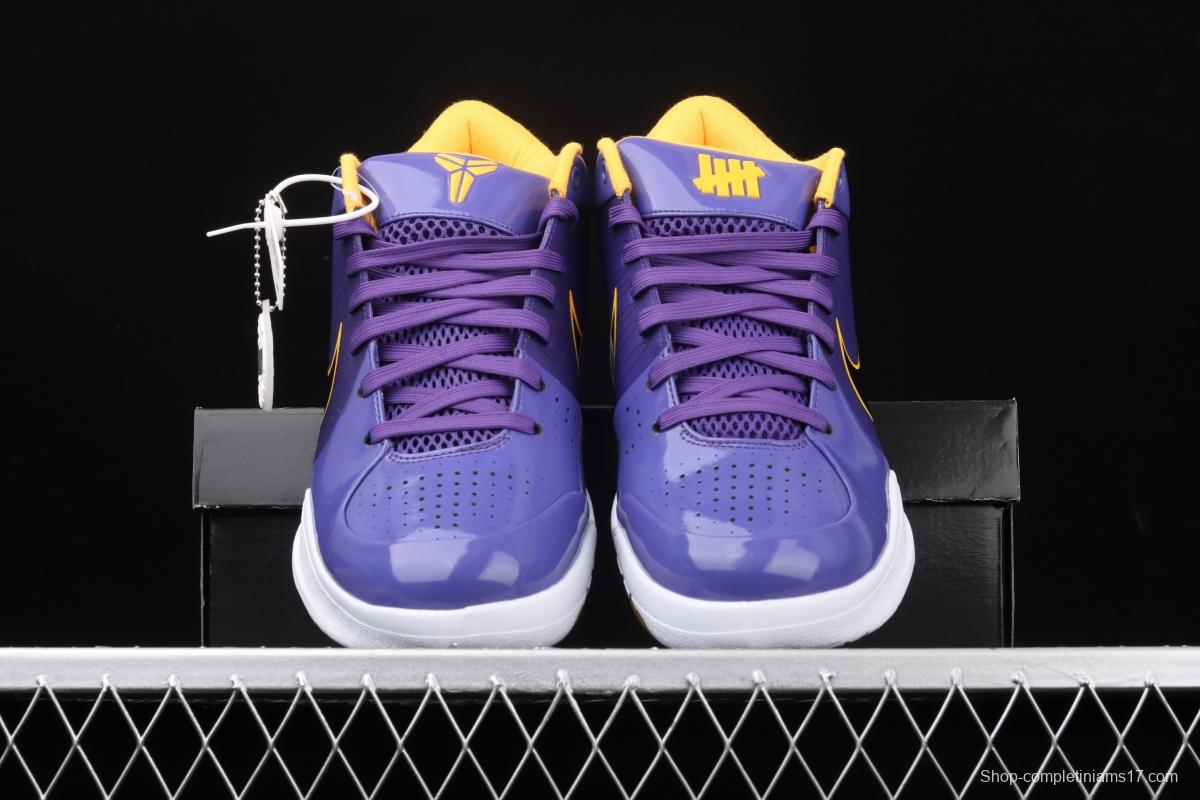 NIKE Zoom Kobe 4 Protro UNDEFEATED Kobe Bryant four generations of joint Zijin Lakers low-top men's basketball shoes CQ3869-500