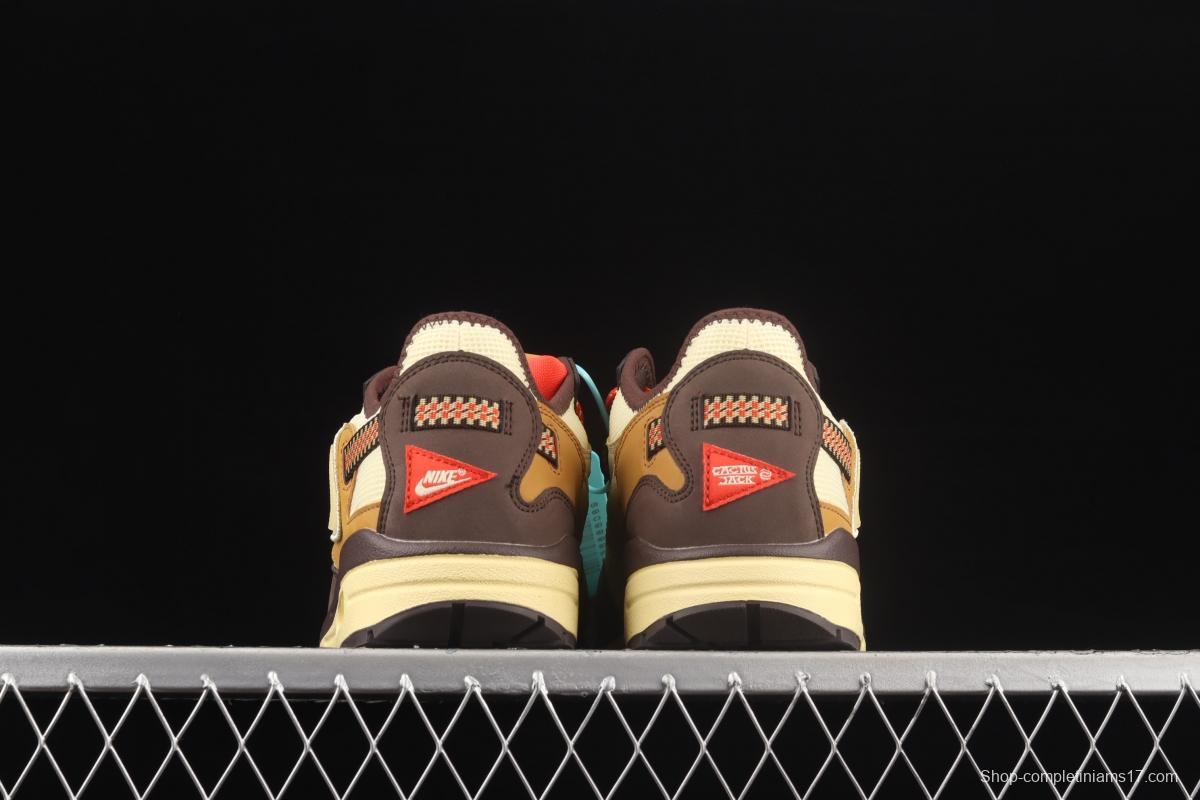 Travis Scoot x Nike Air Max 1 joint beige vintage casual running shoes DO9392-200