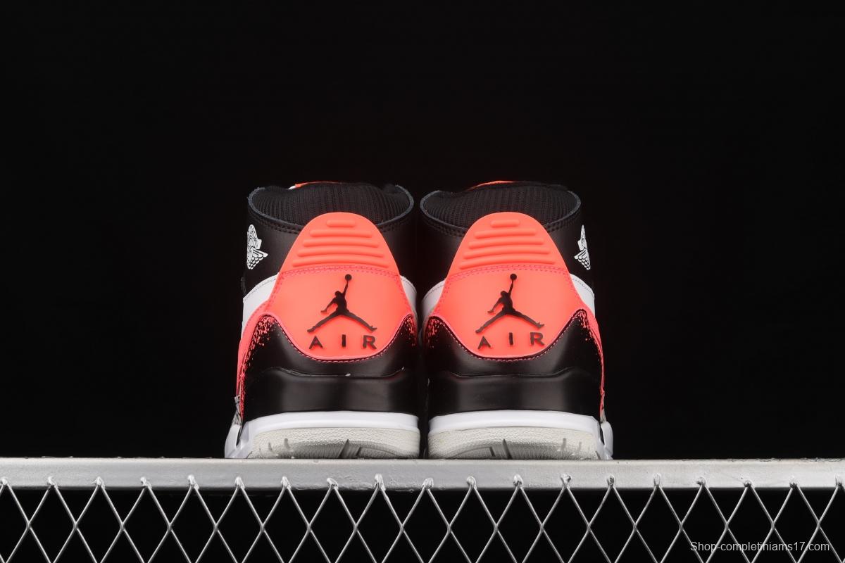 Jordan Legacy 312 white and black orange color matching Velcro three-in-one board shoes AQ4160-108