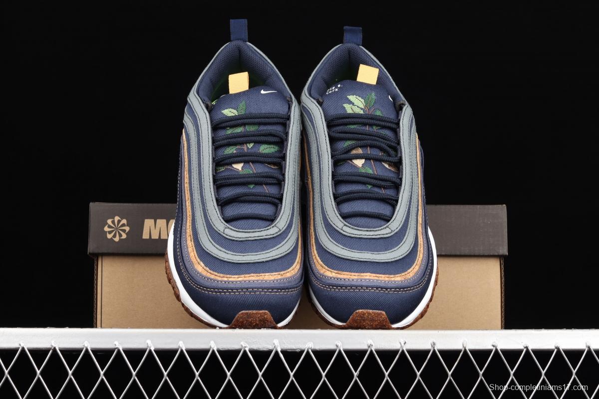 NIKE Air Max 97 SE bullet dark blue embroidered air cushion running shoes DC3986-300