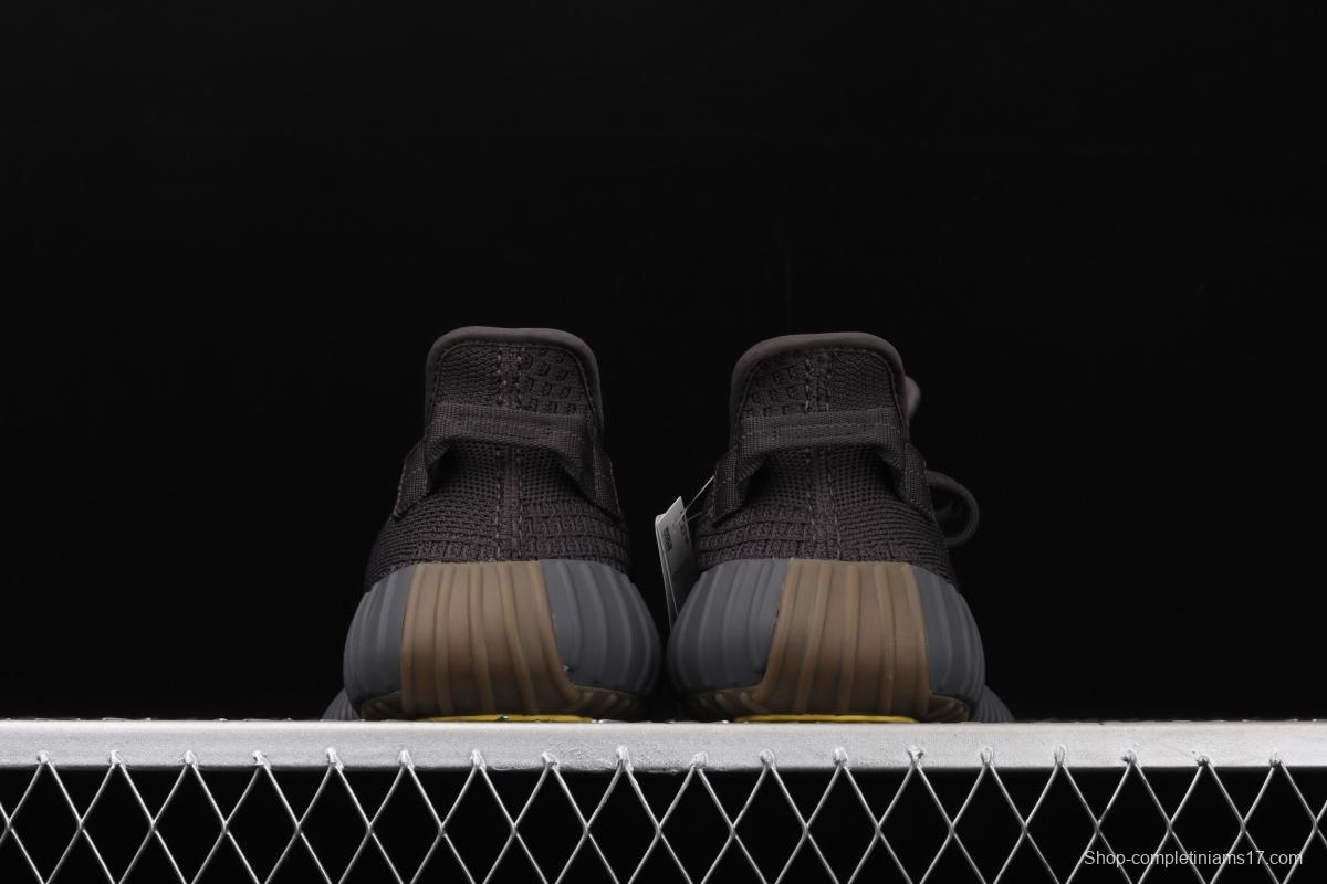 Adidas Yeezy Boost 350V2 Cinder FY4176 Darth Coconut 350 second generation hollowed-out side transparent rubber full star color matching BASF Boost original bottom