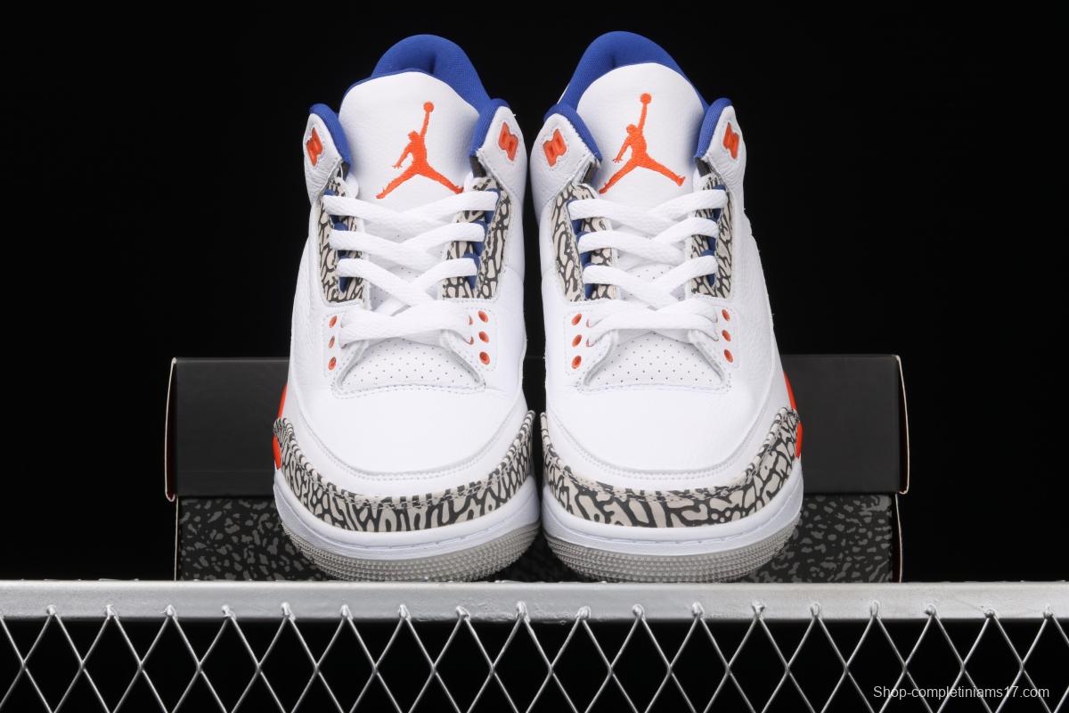 Air Jordan 3 Retro Knicks AJ3 Joe 3 Knicks color match 136064-148