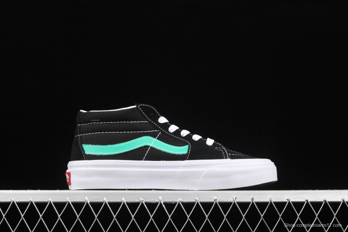 Vans Sk8 Mid Vansi Zhongbang series candy green leisure board shoes VN0A3WM34FV