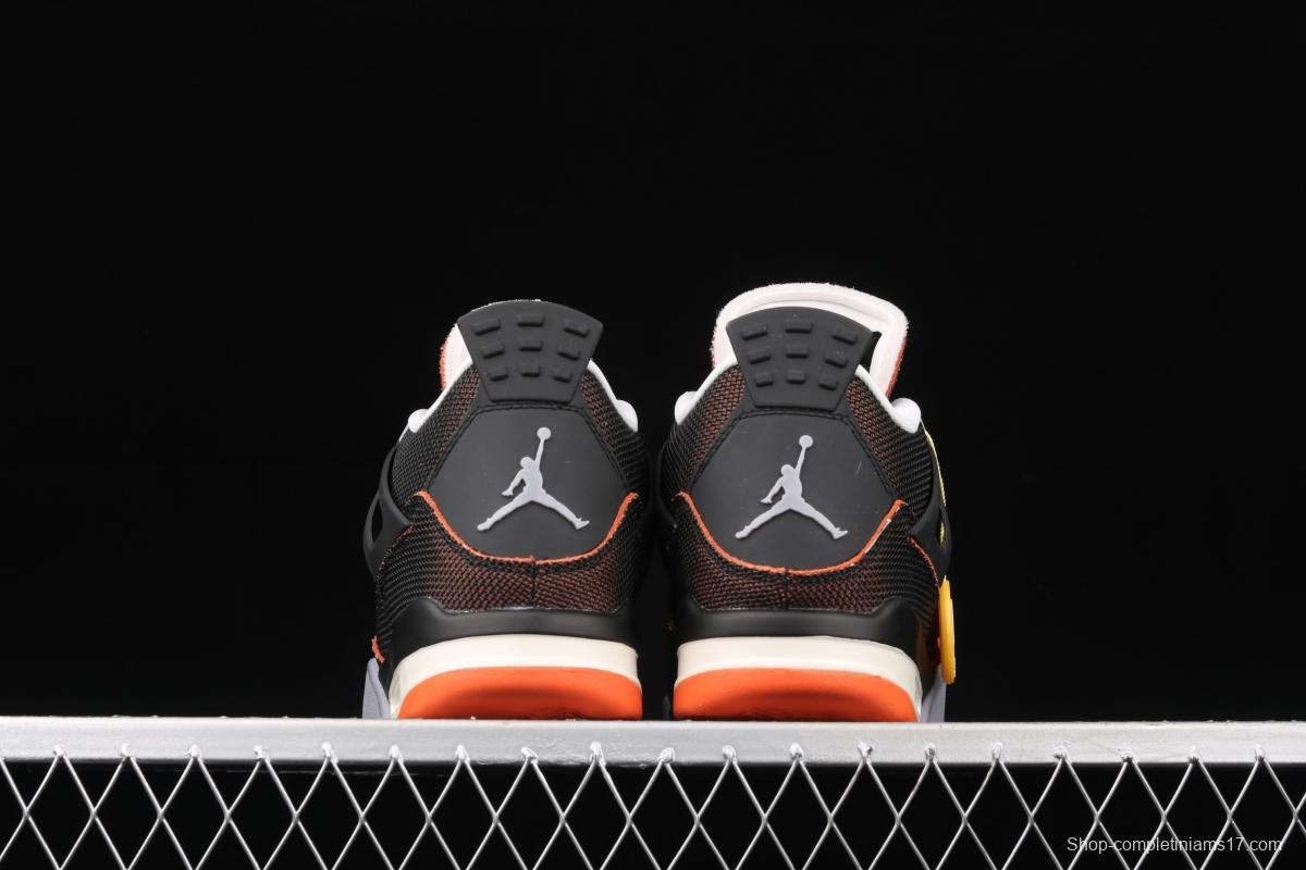 Air Jordan 4 Retro SE Brass Black Orange Sea Star Orange CW7183-100