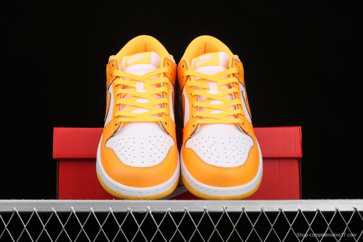 NIKE DUNK Low SB dunk series white and yellow color matching low-side leisure sports skateboard shoes DD1503-800