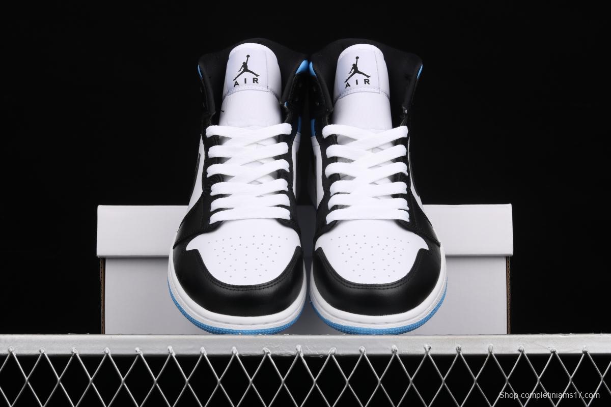 Air Jordan 1 Mid SE black, white and blue BQ6472-102