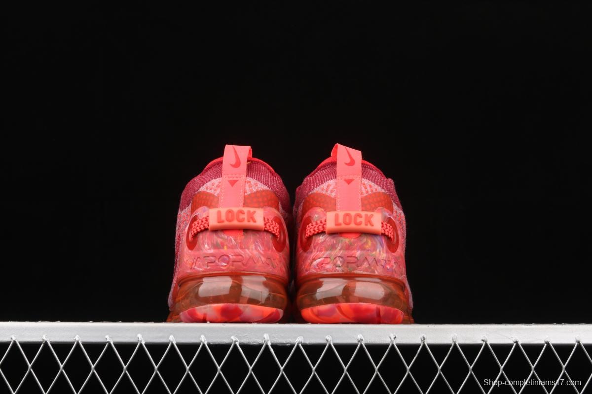 NIKE Air Vapormax 2020 Flyknit fly-woven fast lace full-palm air cushion jogging shoes CT1823-600
