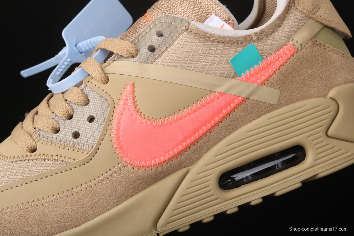 OFF-White x NIKE Air Max 90 OW joint limited edition classic air cushion running shoes AA7293-200