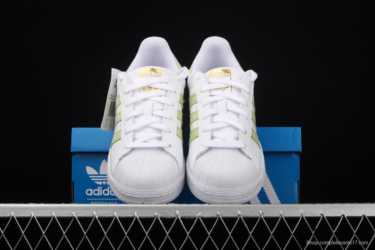 Adidas Originals Superstar FW3568 shell head and tea striped top layer casual board shoes