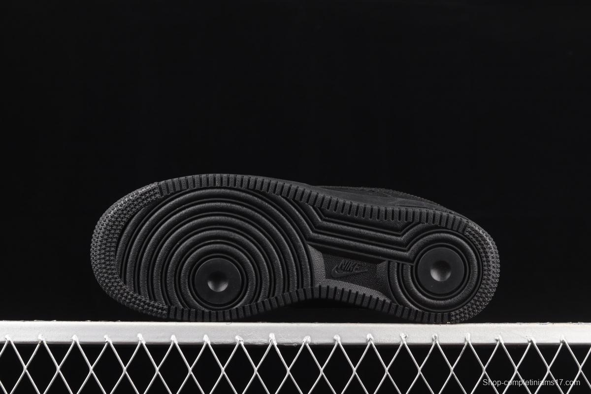 NIKE Air Force 1' 07 Low classic all-black low-top casual board shoes 315115-038