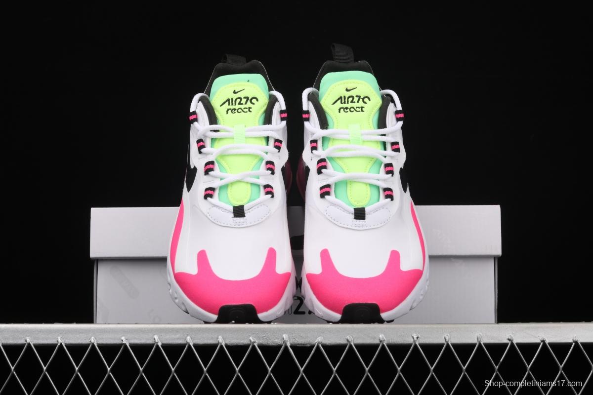 NIKE Air Max 270React new high-frequency mesh function half-palm air cushion cushioning running cloth shoes CJ0619-101
