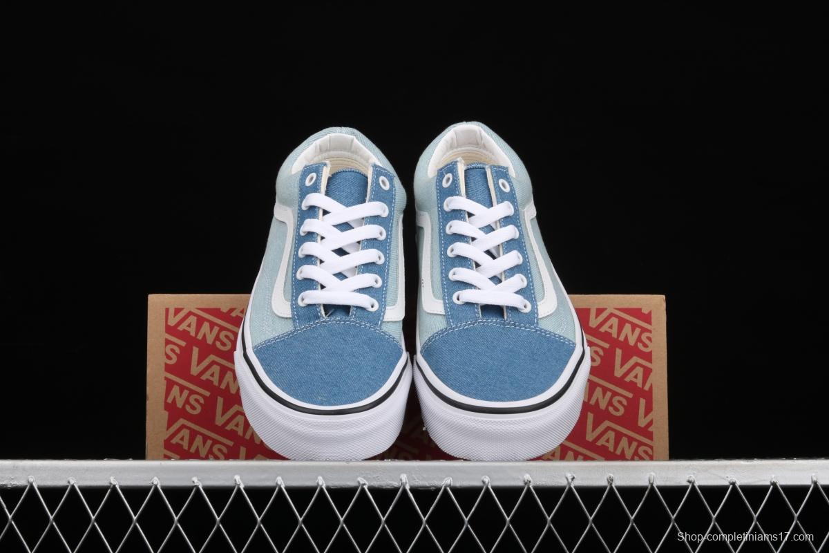 Vans Old School denim tannin canvas blue classic low upper shoes VN0A38G1Q69