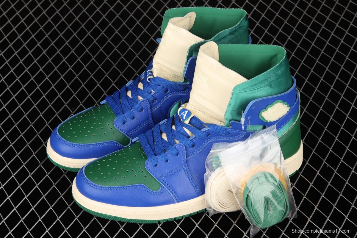 Air Jordan 1 Zoom Comfort blue green California high top classic retro culture leisure sports basketball shoes DJ1199-400