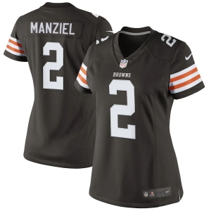 Women's Historic Logo Johnny Manziel Brown Player Limited Team Jersey