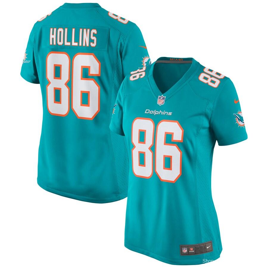 Women's Mack Hollins Aqua Player Limited Team Jersey