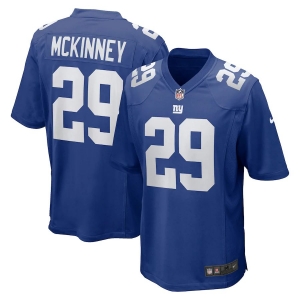 Men's Xavier McKinney Blue 2020 Draft Pick Player Limited Team Jersey