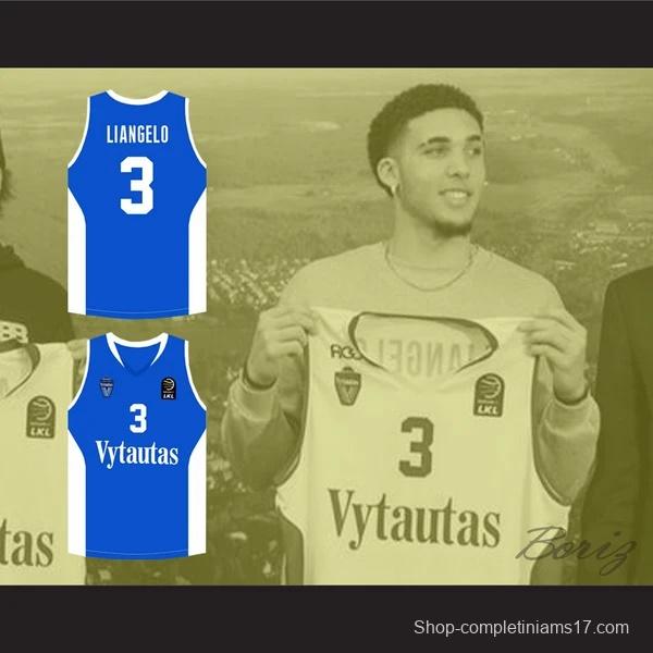 LiAngelo Ball 3 Lithuania Vytautas Blue Basketball Jersey