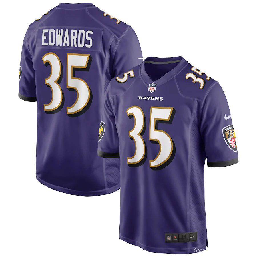 Men's Gus Edwards Purple Player Limited Team Jersey