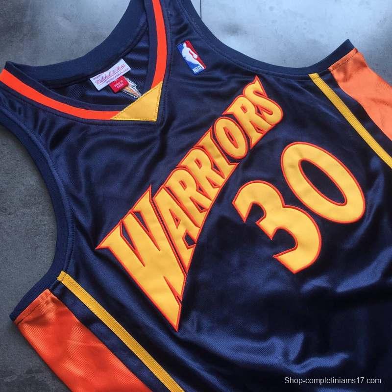 Men's Stephen Curry Navy Blue Retro Classic Team Jersey