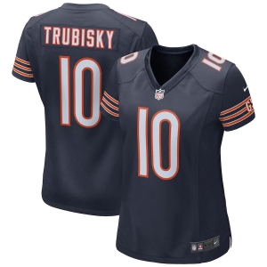 Women's Mitchell Trubisky Navy Player Limited Team Jersey