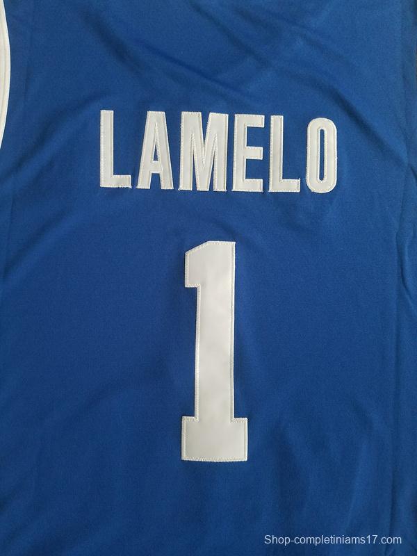 Lamelo Ball 1 Lithuania Vytautas Blue Basketball Jersey