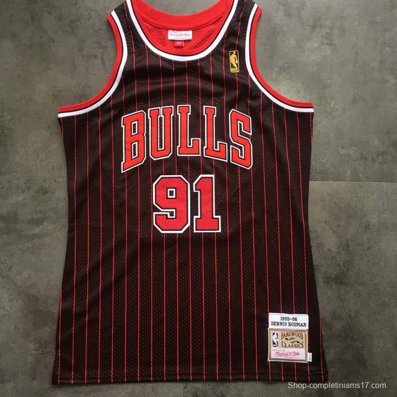 Men's Dennis Rodman Black Retro Classic Team Jersey