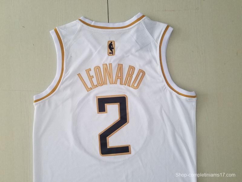 Kawhi Leonard 2 White Golden Edition Jersey