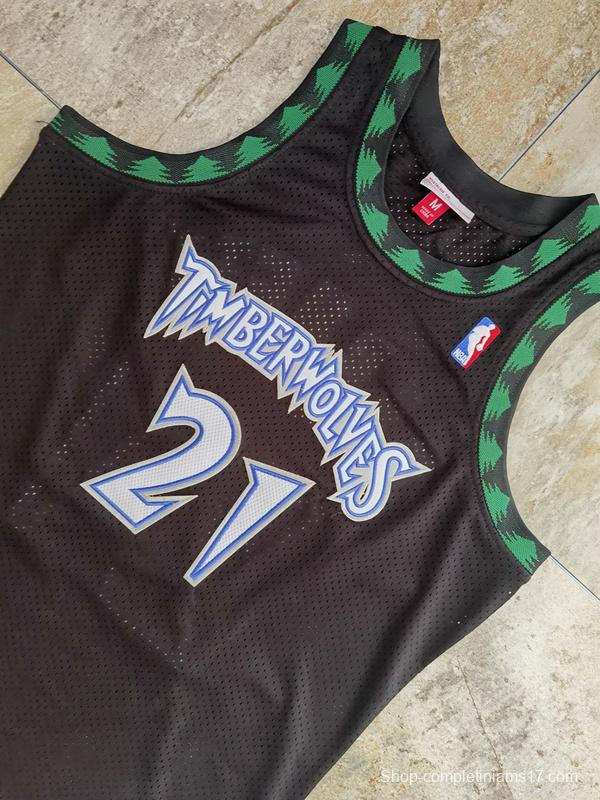 Men's Kevin Garnett Black Retro Classic Team Jersey