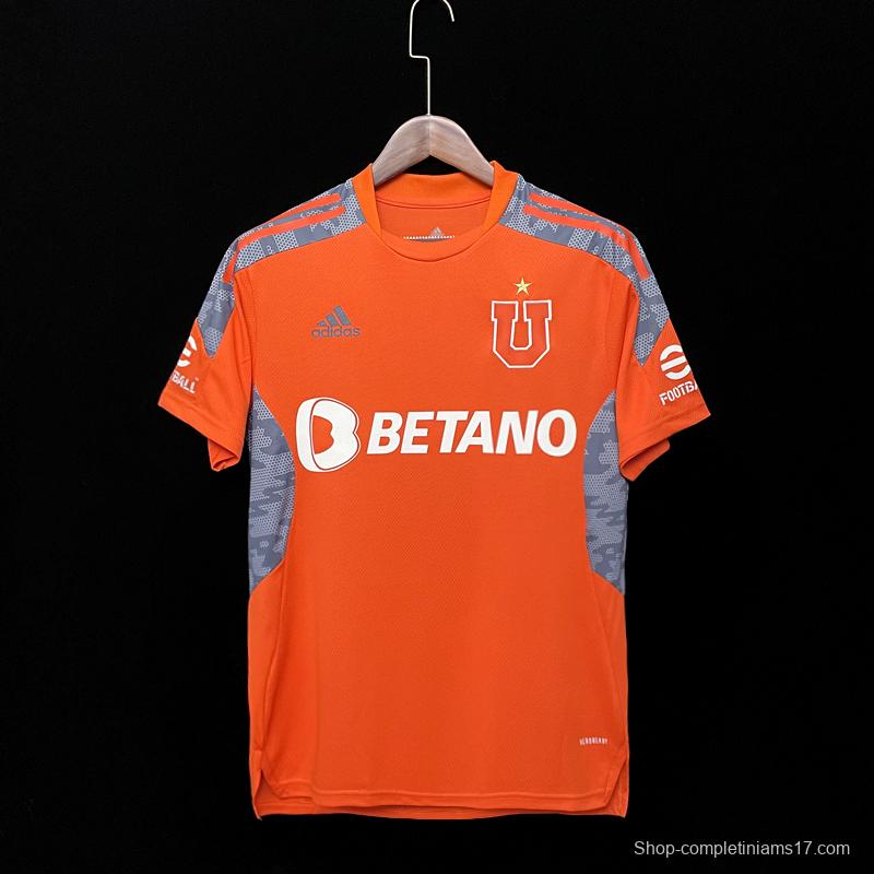 22/23 Chile Universidad De Goalkeeper Orange Jersey