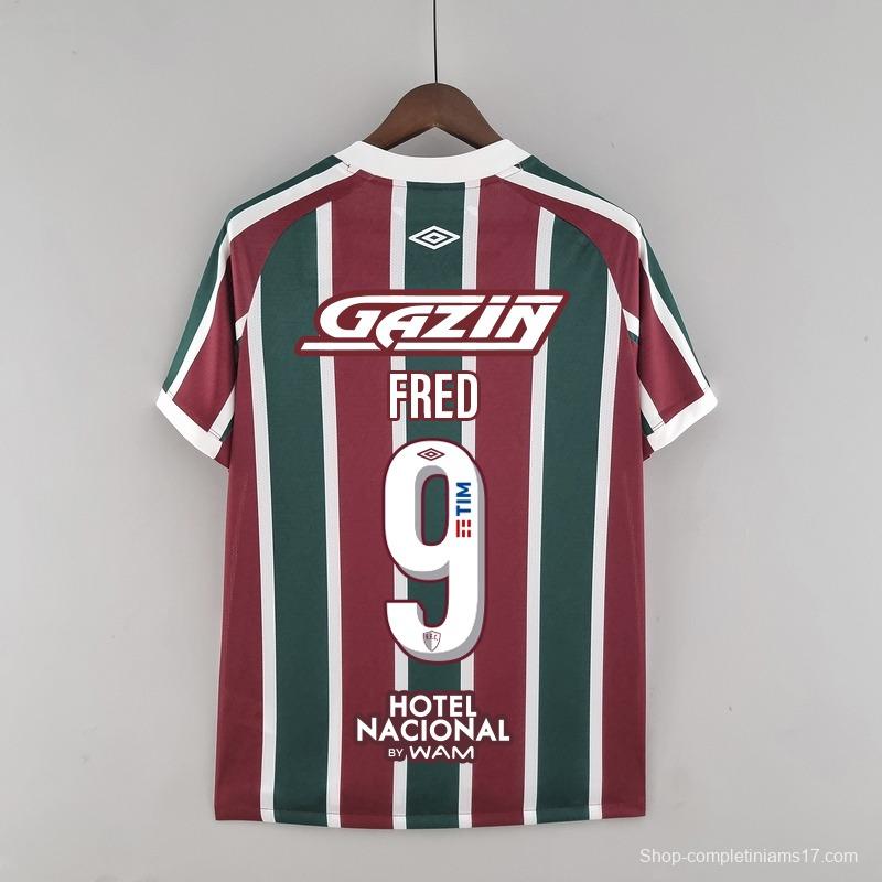 22/23 All Sponsors Fluminense Home  Soccer Jersey