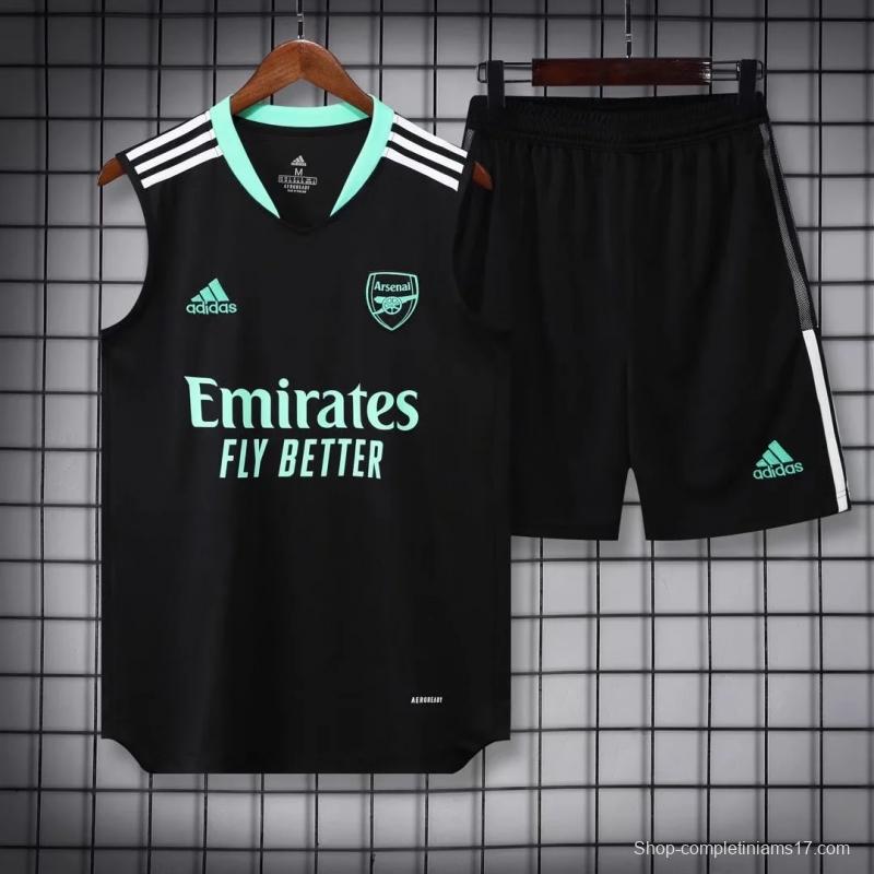 22/23 Arsenal Pre-match Training Jersey Black Vest