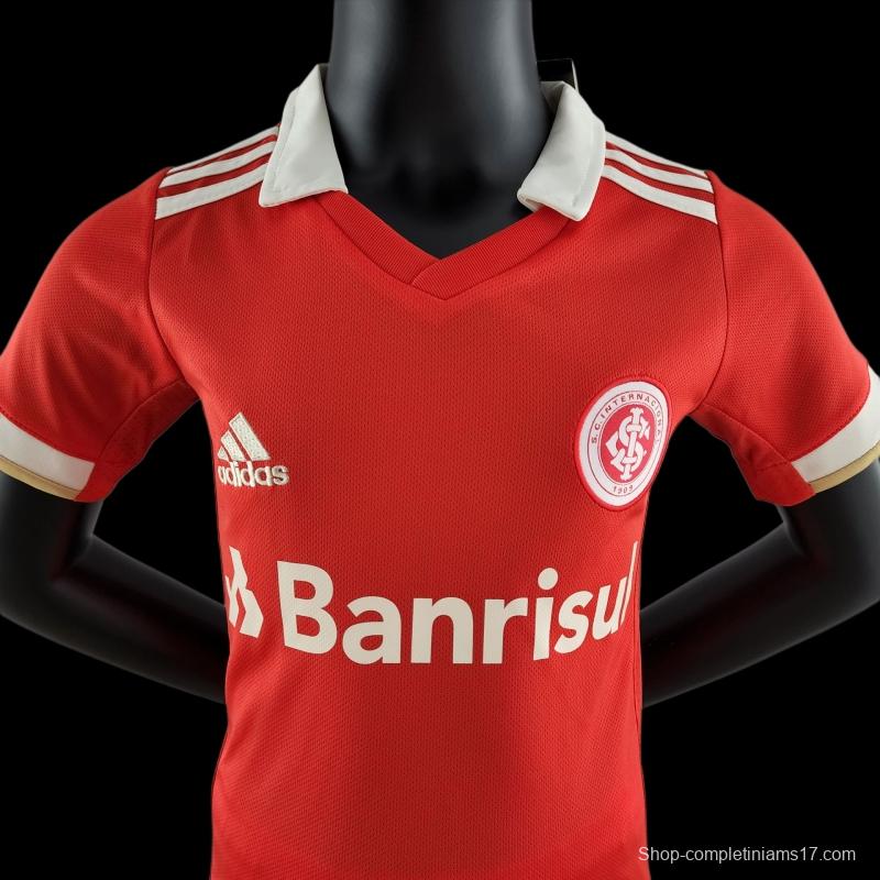 22/23 Kids Kit SC Internacional Home Size：16-28 Soccer Jersey