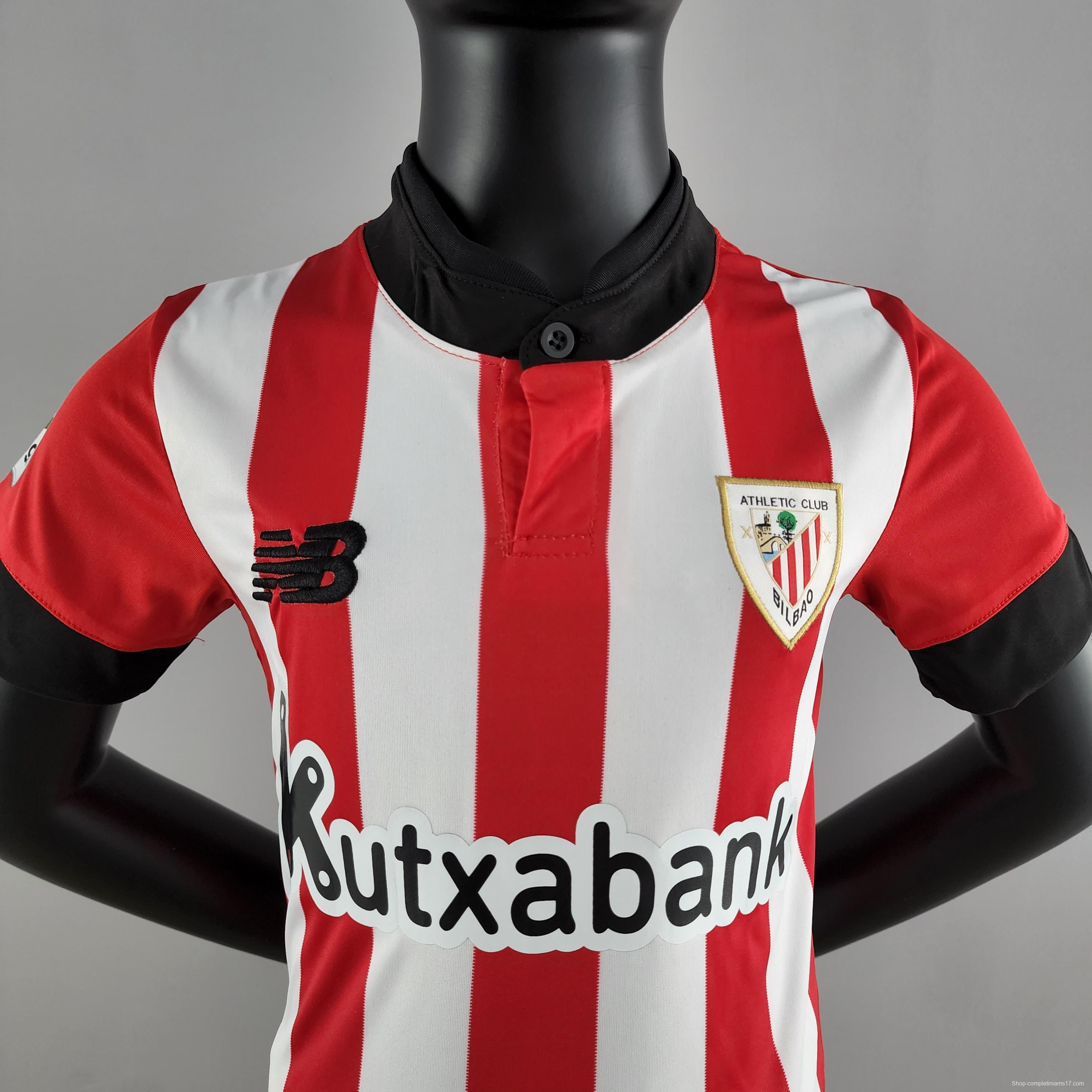 22/23 Kids Kit Athletic Bilbao Home Size：16-28 Soccer Jersey